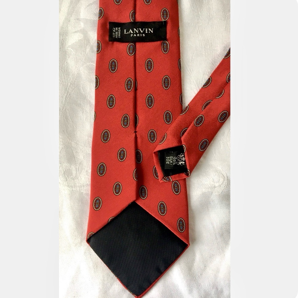 Vintage Lanvin Red Silk Tie